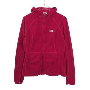 The North Face Polartec Raspberry Pink Full Zip Hooded Jacket Small